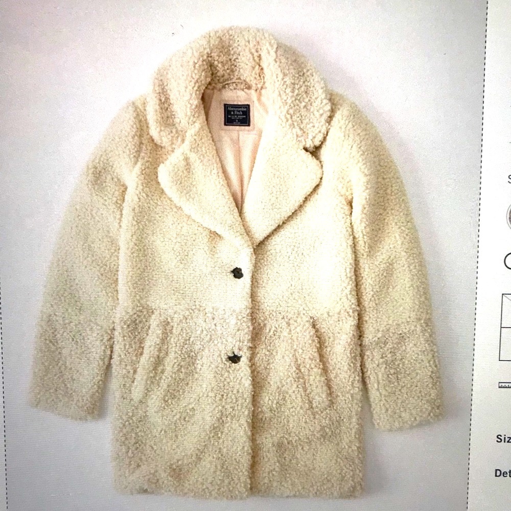 ABERCROMBIE TEDDY COAT W Mixed-Fabric